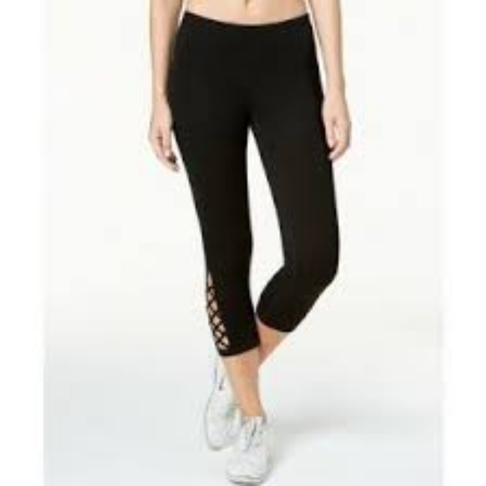 Ideology cutout cropped leggings classic black size xs - Picture 2 of 4